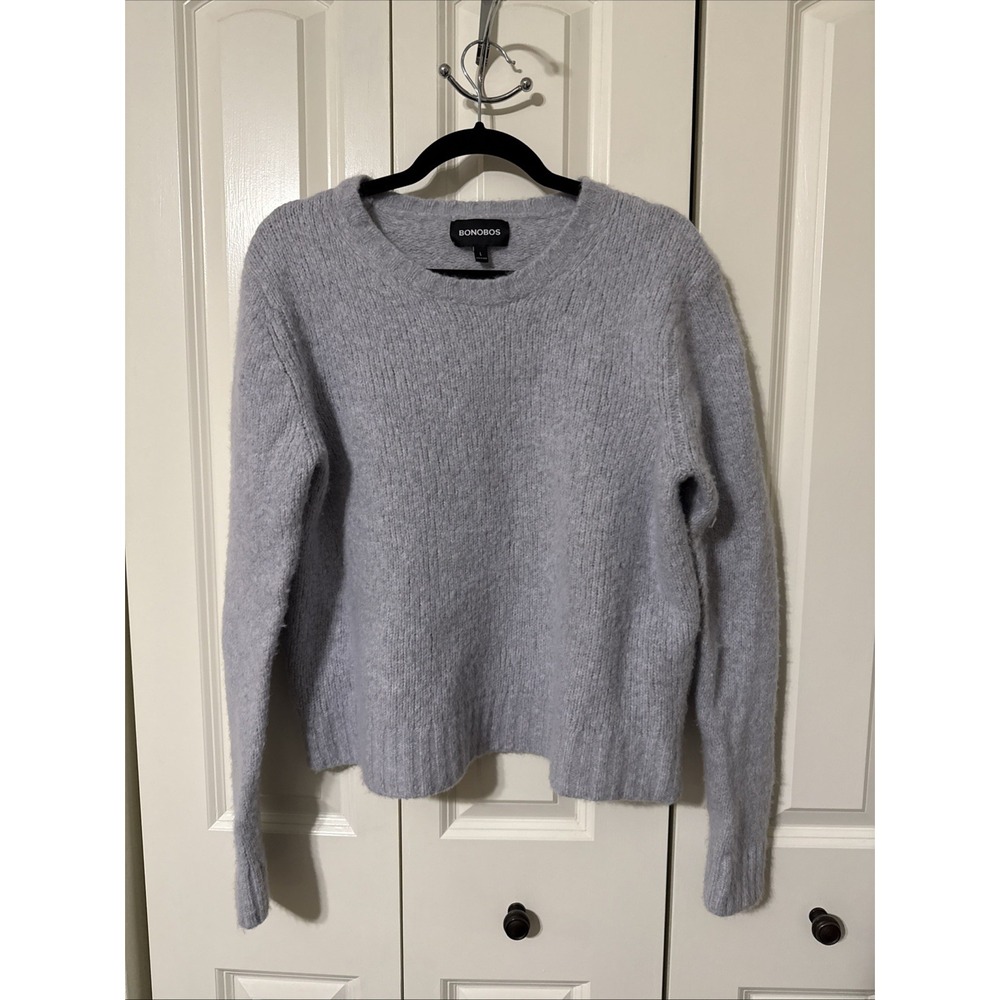 Bonobos Slouchy Sweater Wool Alpaca Blend Gray Size Large Cozy Warm